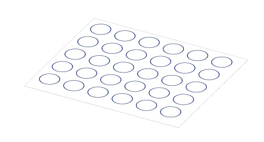 Карточка-планшет на 30 лунок, одноразовая, 250 шт./уп., 1750 шт./кор.