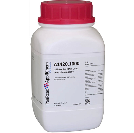 Глутамин-L, 99,0-101,0%, pure, DAB, USP, PanReac Applichem