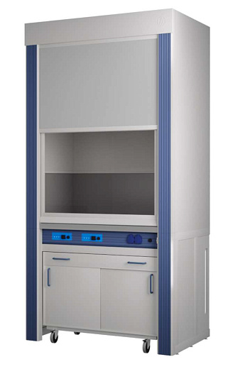 Шкаф вытяжной для работы с кислотами, ширина 120 см, корпус – металлокаркас, столешница – цельная керамика Fridurit, с нагревательным блоком Фото 1